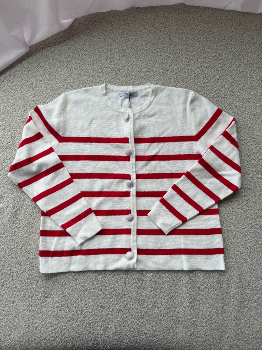 Smash + Tess for The Jilly Box Red Striped Cardigan